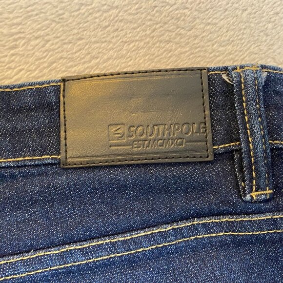 Southpole Woman's Jeans 32x32 Skinny Fit Dark Wash Denim Cotton/Polyester Blend - Picture 10 of 16